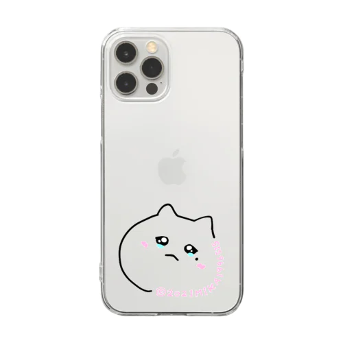 ねこ泣き Clear Smartphone Case