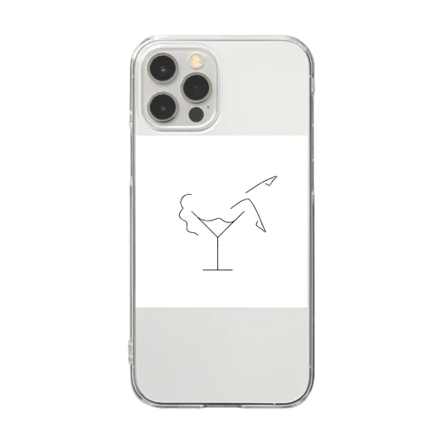 WINE GIRL Clear Smartphone Case