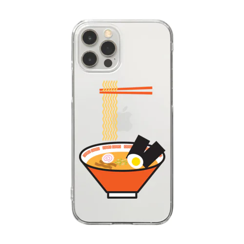 ラーメン部 Clear Smartphone Case