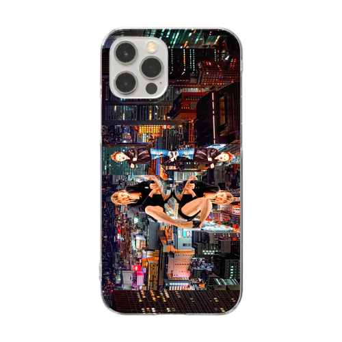 夜景、夜、街、東京、女性、パンク、ロック、子供、日本 Clear Smartphone Case