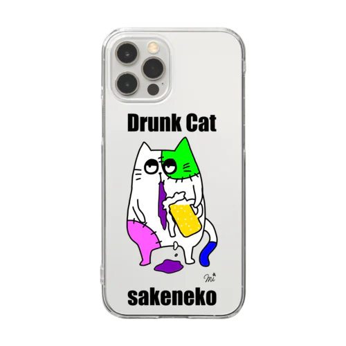 セール中"sakeneko" Clear Smartphone Case