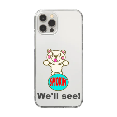 玉のりモクモックマ  飴ちゃんフェイス　白 Clear Smartphone Case