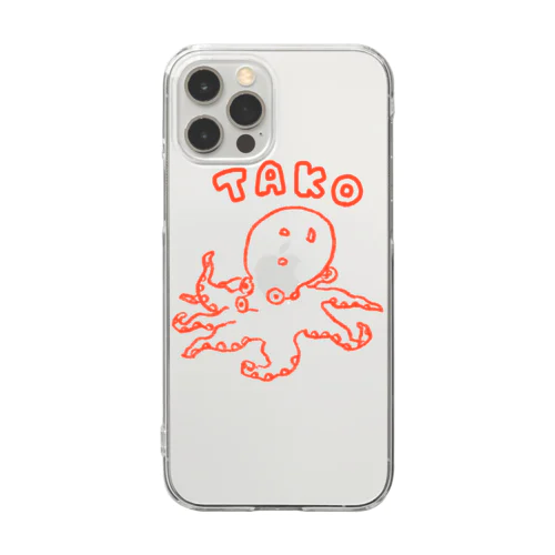 よっ！タコさん！ Clear Smartphone Case