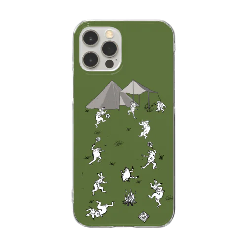 野営(キャンプ)モスグリーン Clear Smartphone Case