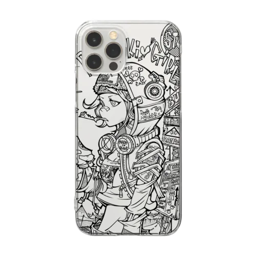 BUS STOP GIRL Clear Smartphone Case