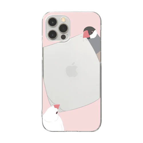 文鳥さんの紙カミ！スマホケース Clear Smartphone Case