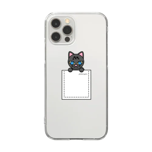 ねこ　pokenyan サバにゃん Clear Smartphone Case