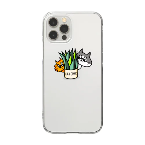 ねこしゃらだ Clear Smartphone Case