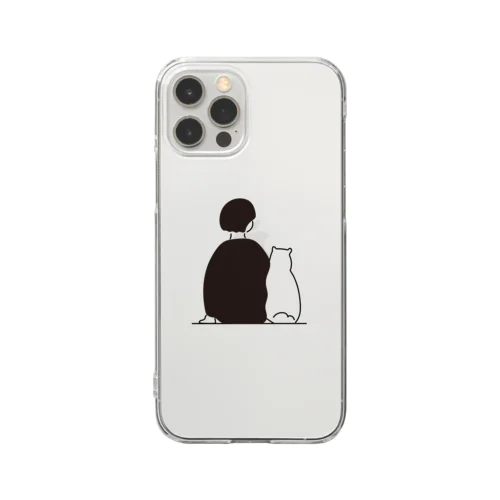 「寄り添う2人」 Clear Smartphone Case