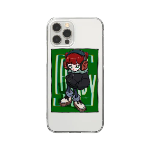 ヘッドフォンちゃん Clear Smartphone Case