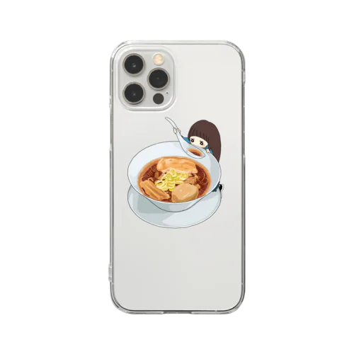 ラーメンうま！ Clear Smartphone Case