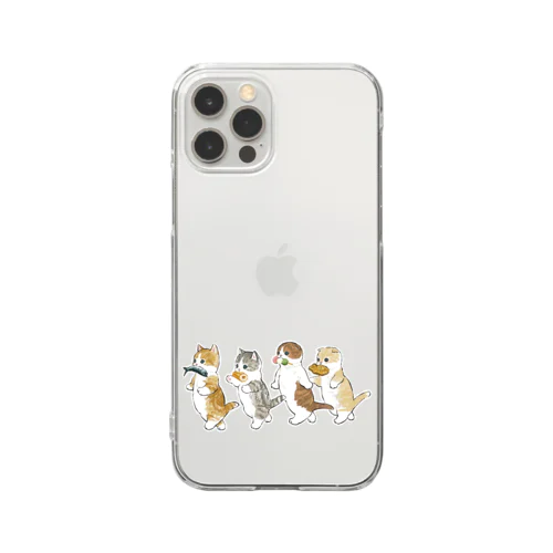 花より団子にゃん Clear Smartphone Case