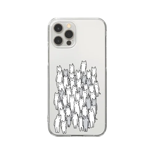 あたりいちめんねこだね Clear Smartphone Case