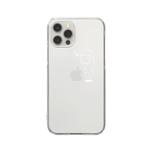 はっけん！ばんゆういんりょく(白) Clear Smartphone Case