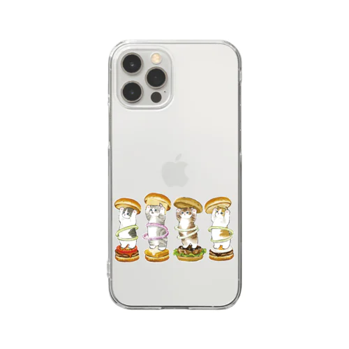 にゃんこバーガー Clear Smartphone Case