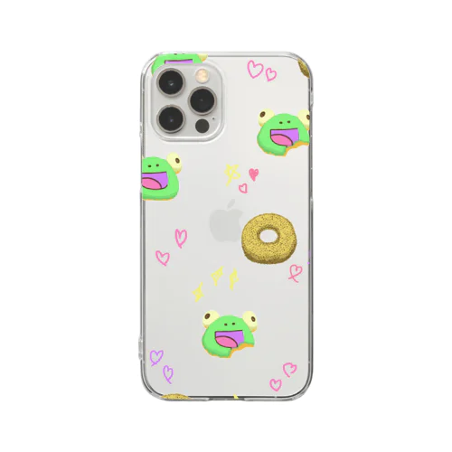 かえるくん。どーなつ Clear Smartphone Case