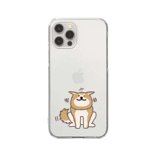 あっあっあきた犬（ニコニコ） Clear Smartphone Case