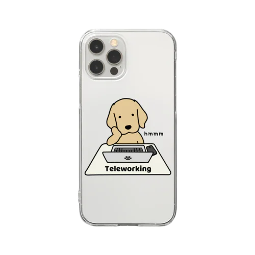 テレワーク Clear Smartphone Case