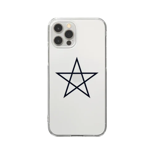 五芒星　檳榔子黒 Clear Smartphone Case