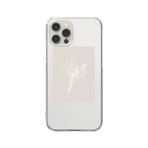 bouquet pink beige Clear Smartphone Case