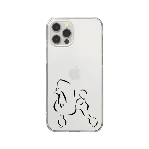 『プードル  コンチネンタル』 Clear Smartphone Case