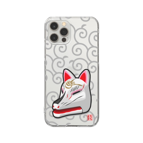 豊川稲荷の狐面 Clear Smartphone Case