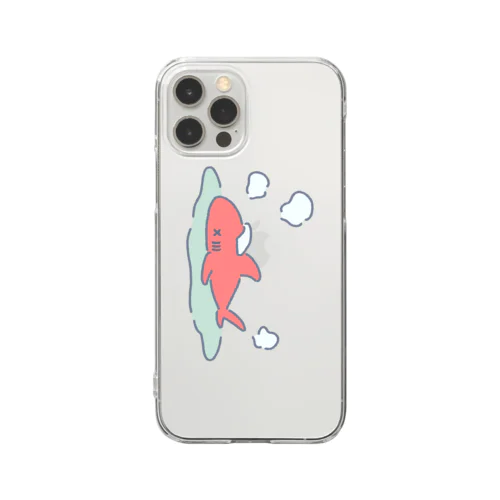 のぼせたサメ Clear Smartphone Case