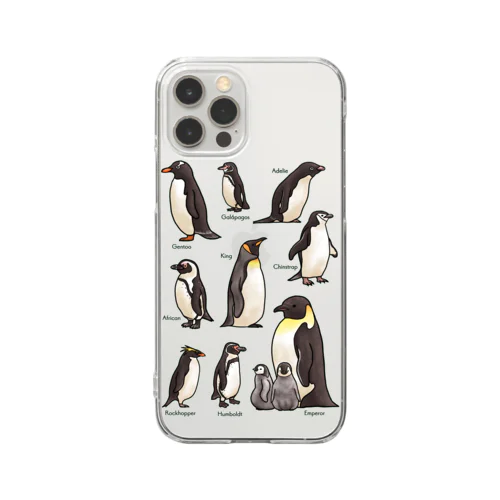 ペンギンだらけ Clear Smartphone Case