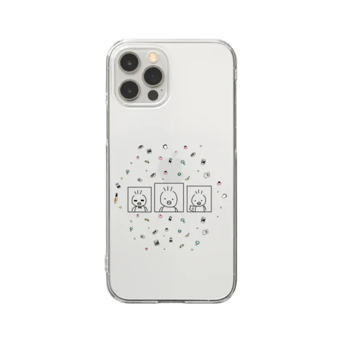 3匹のあひる×給食 Clear Smartphone Case