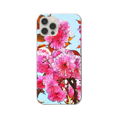 八重桜iPhoneケース Clear Smartphone Case