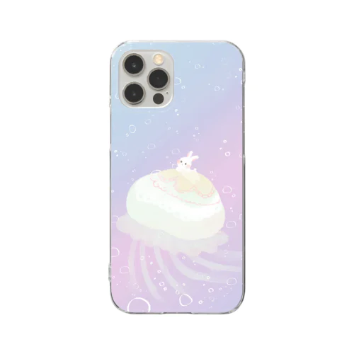 くらげとうさぎ Clear Smartphone Case