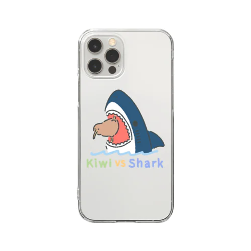 キーウィVSサメ色付き Clear Smartphone Case