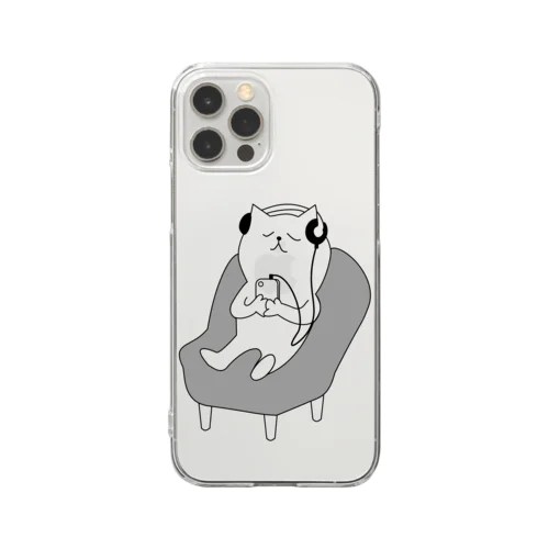 Relaxing cat Clear Smartphone Case