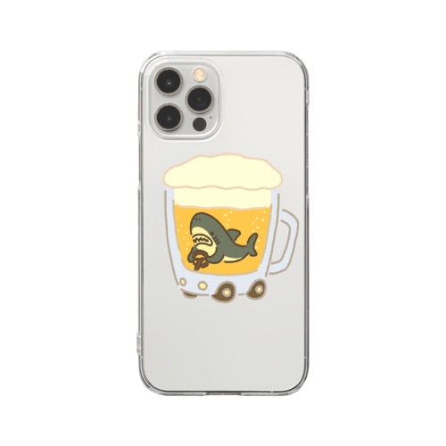 in酒運転を覚えたサメ Clear Smartphone Case