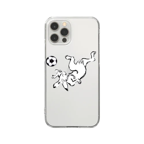 蹴球ウサ Clear Smartphone Case