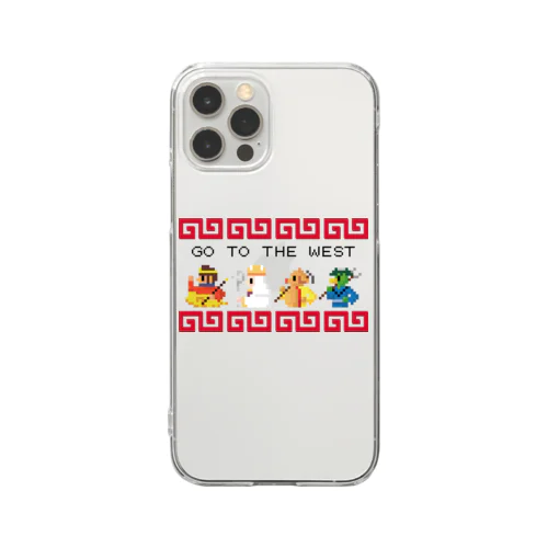 【FC風】GO TO THE WEST【ドット絵 】  Clear Smartphone Case