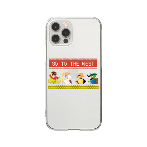 【SFC風】GO TO THE WEST【ドット絵 】 Clear Smartphone Case