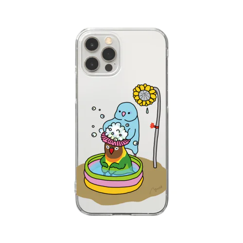 シャワーでスッキリ！ Clear Smartphone Case