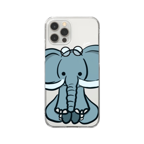 すわるめがねぞう Clear Smartphone Case