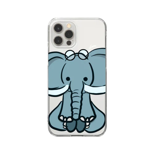 すわるめがねぞう Clear Smartphone Case