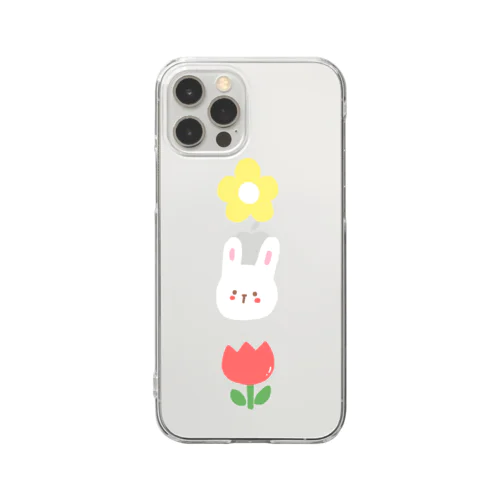 おえかきうさぎ(たて) Clear Smartphone Case