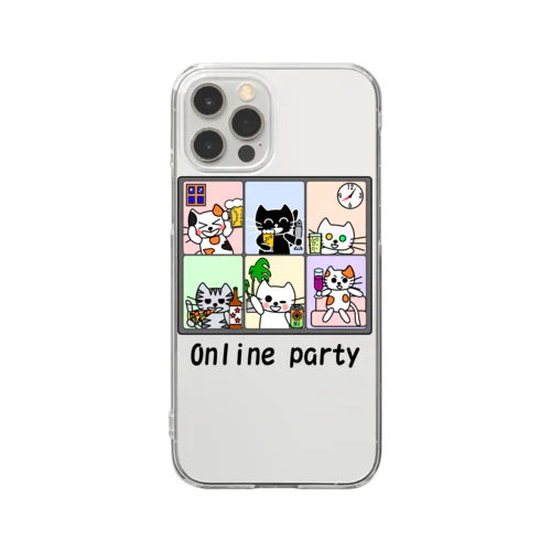 たまとクロのオンライン飲み会 Clear Smartphone Case