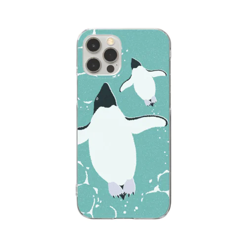 泳ぐアデリーペンギン Clear Smartphone Case