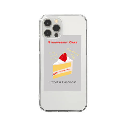 ストロベリーケーキ Clear Smartphone Case