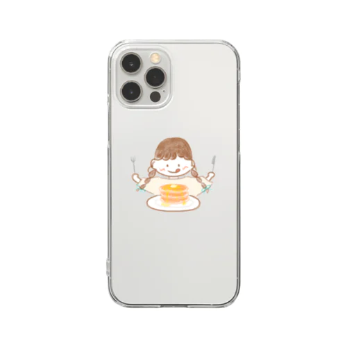 みつあみちゃんホットケーキ Clear Smartphone Case