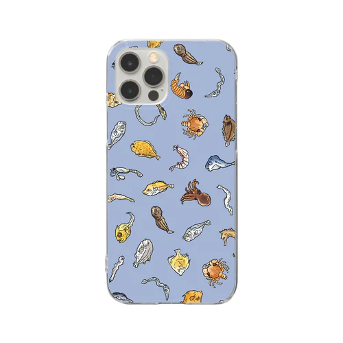 チリメン図鑑_blue Clear Smartphone Case