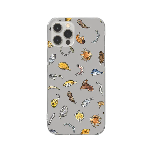 チリモン図鑑_gray Clear Smartphone Case