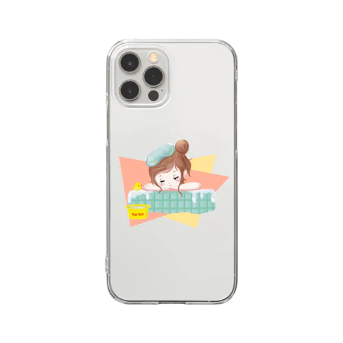 いい湯だなぁ〜♨️colorful Clear Smartphone Case