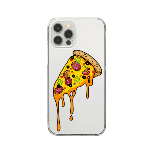 チーズドロドロピザ Clear Smartphone Case