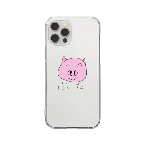 ぶたくん Clear Smartphone Case